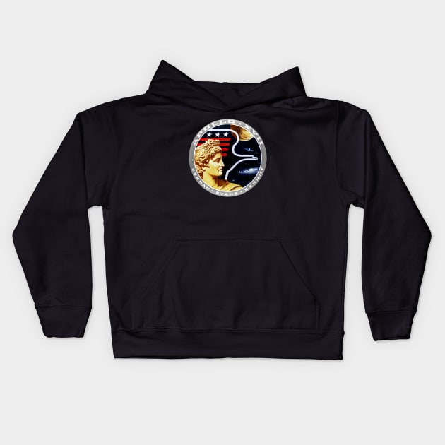 Apollo 17 mission Patch Kids Hoodie by ArianJacobs